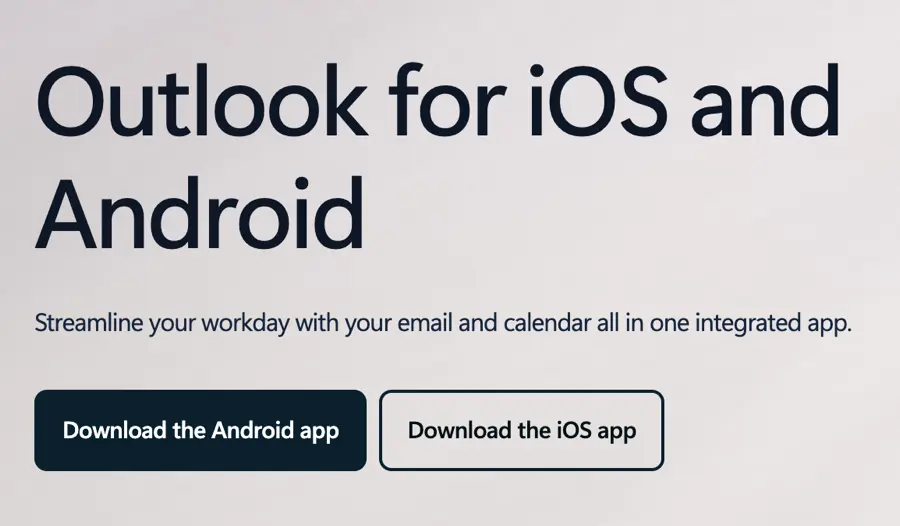 Outlook for iOS and Android