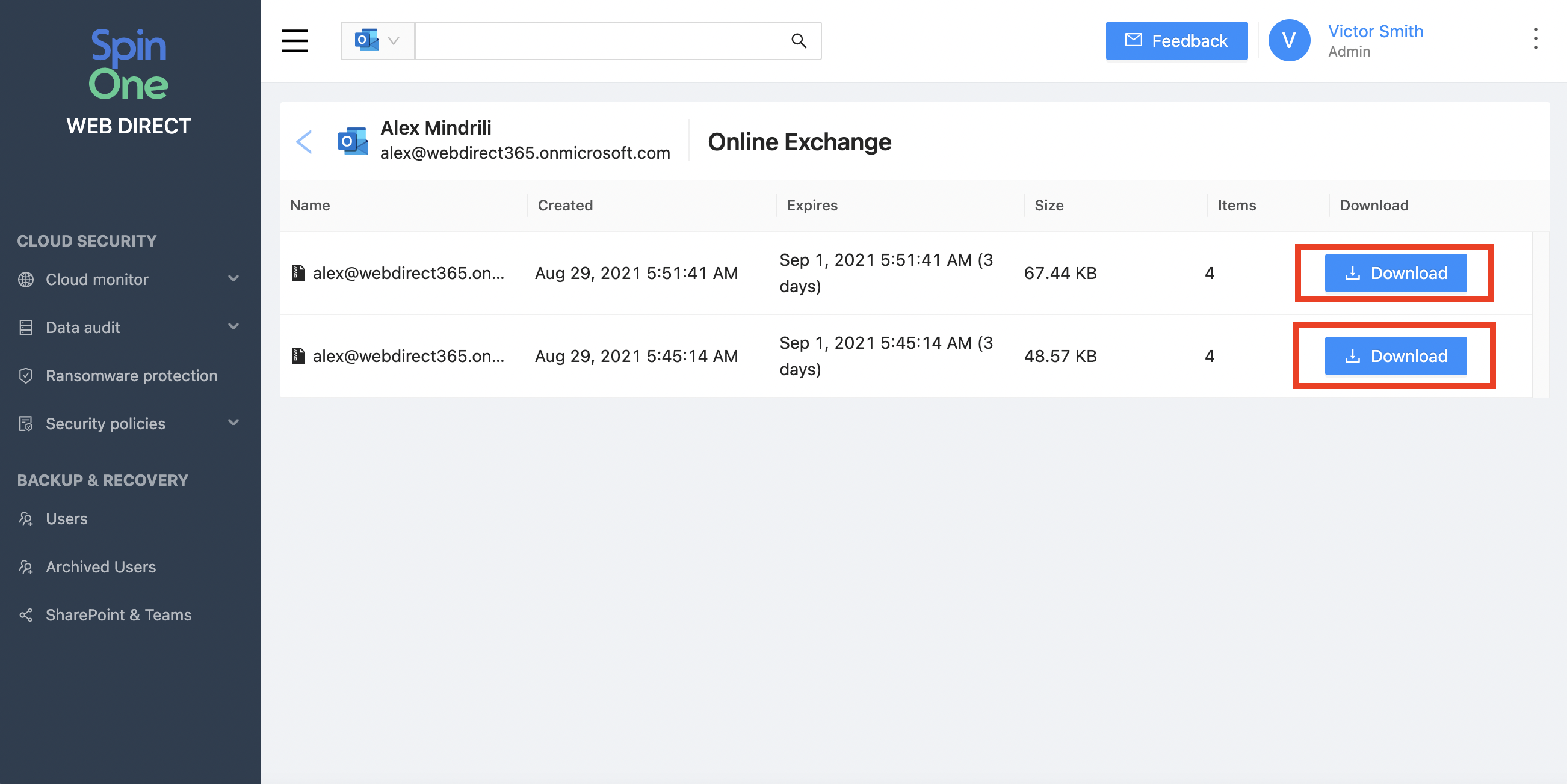 Microsoft 365 Data Download Illustration Download backed-up Microsoft 365 data locally