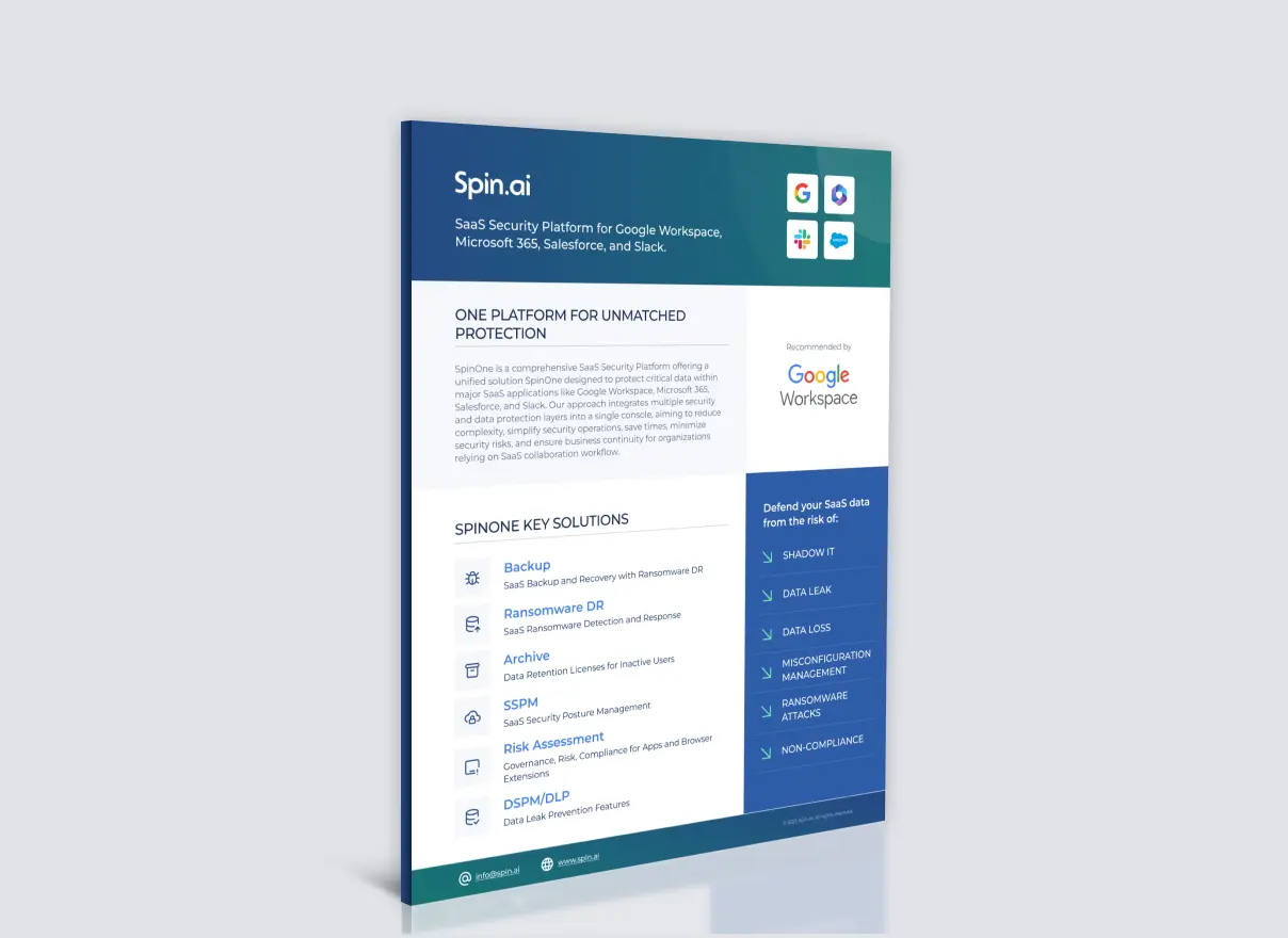 SpinOne Product Brief