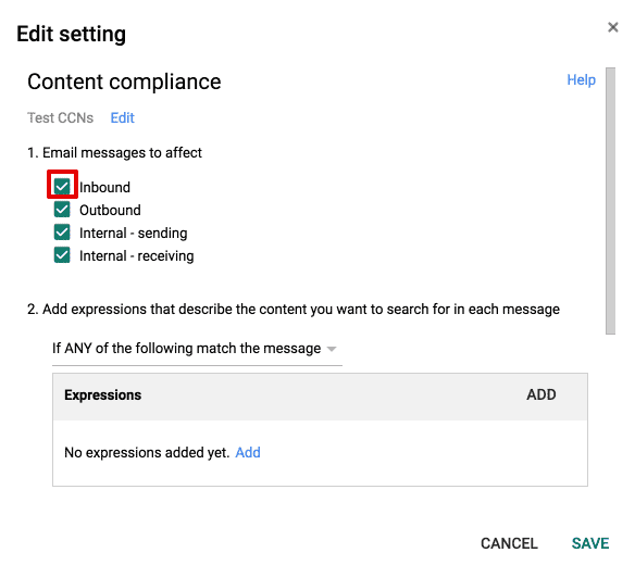Google gmail dlp rule effect