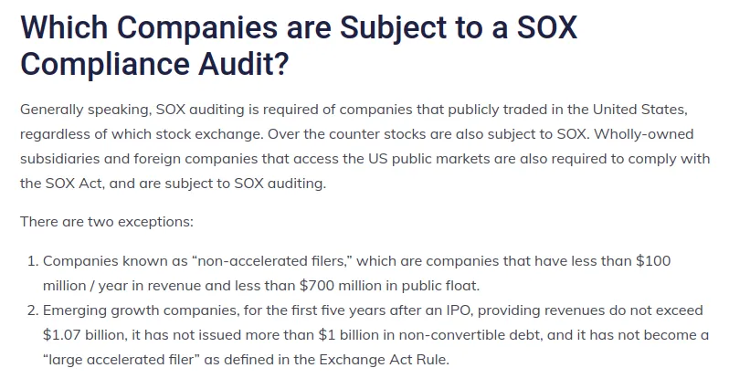 SOX Compliance