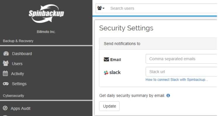 Alerting and notifications allow real-time proactive alerting on cybersecurity events seen in the environment.