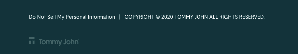 Example of "Do not sell my personal information" link