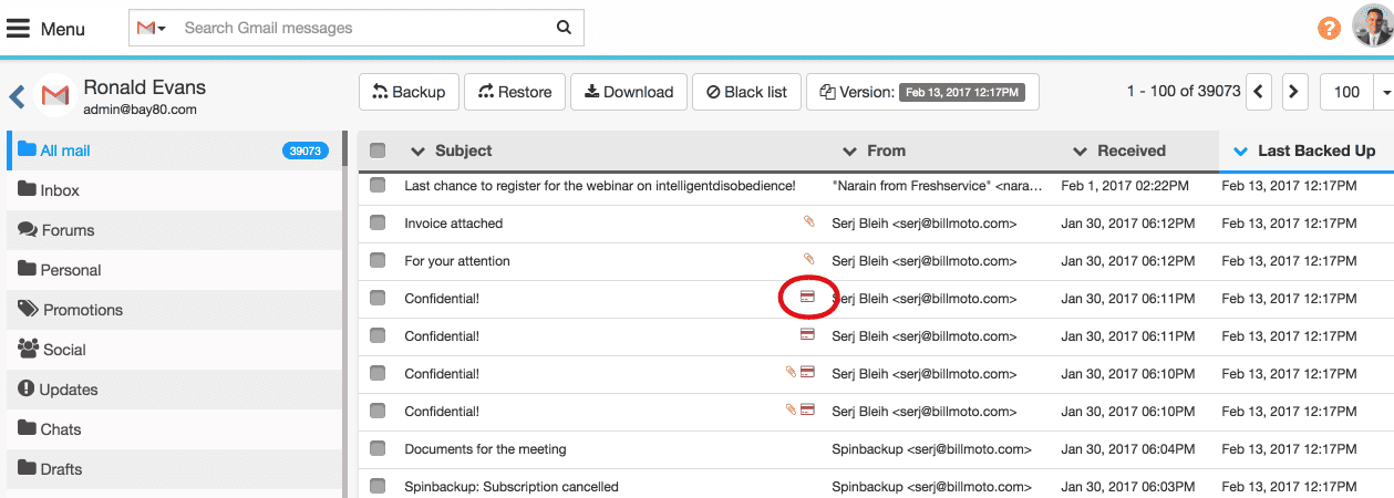 Credit Card Number Detection for Gmail