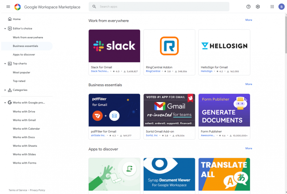 Google Workspace Marketplace