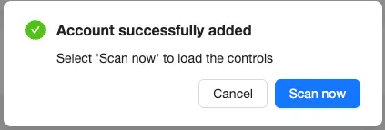 Account Successfully Added Window SpinOne platform begins processing the account